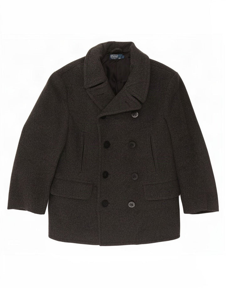 Polo Ralph Lauren Mens Pea Coat UK 40 Large Grey Wool