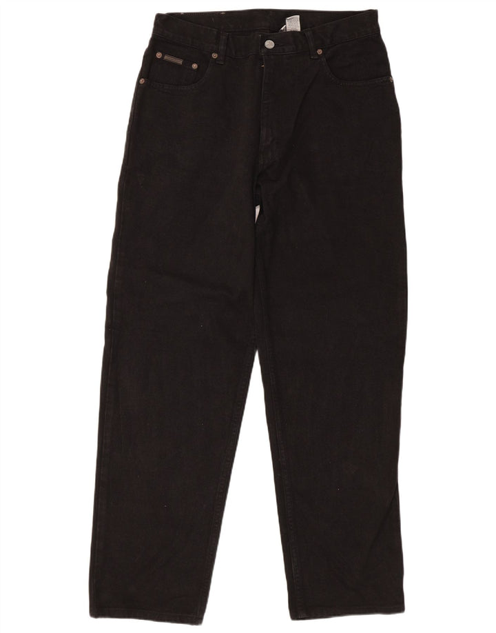Calvin Klein Mens Regular Straight Jeans W32 L30 Black Cotton