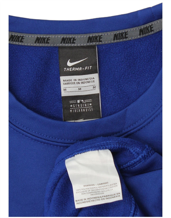 Nike Mens Therma-Fit Graphic Sweatshirt Jumper Medium Blue Polyester
