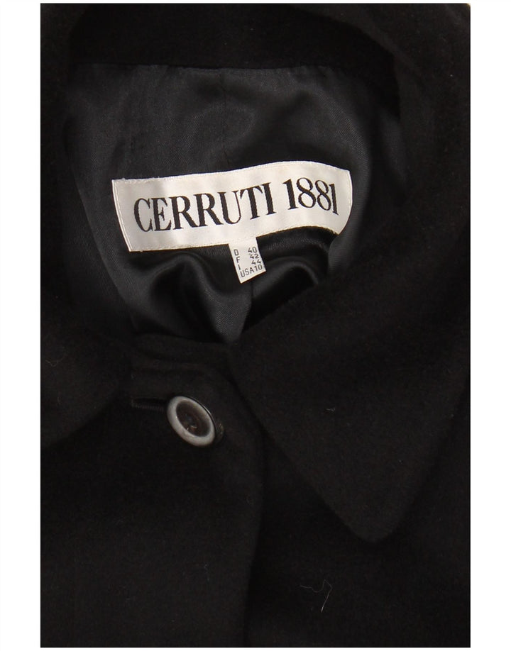 CERRUTI 1881 Womens Oversized Overcoat IT 44 Medium Black Angora