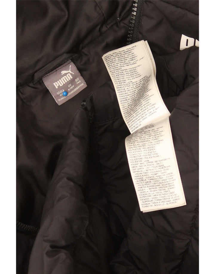 Puma Boys Hooded Padded Jacket 9-10 Years Black Polyester