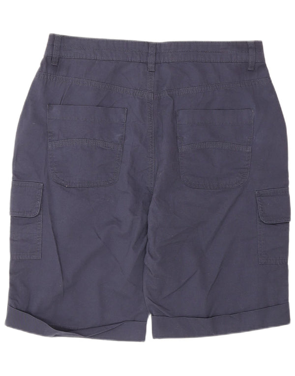 Weird Fish Womens Cargo Shorts UK 14 Large W34  Navy Blue Cotton