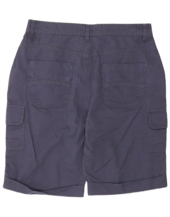 Weird Fish Womens Cargo Shorts UK 14 Large W34  Navy Blue Cotton