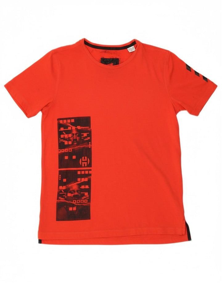VINTAGE Mens Graphic T-Shirt Top Medium Red Cotton