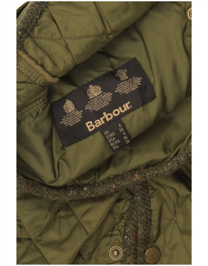 Barbour Womens Quilted Jacket UK 8 Small  Khaki