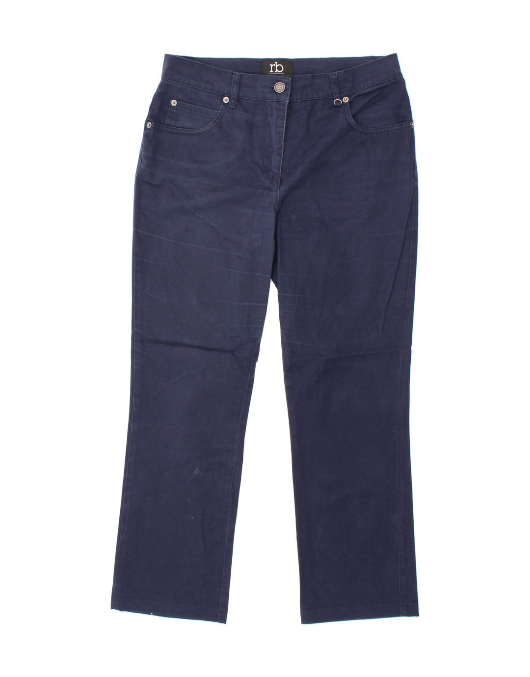 ROCCOBAROCCO Womens Casual Trousers  IT 44 Medium W30 L25  Navy Blue Vintage Roccobarocco and Second-Hand Roccobarocco from Messina Hembry 