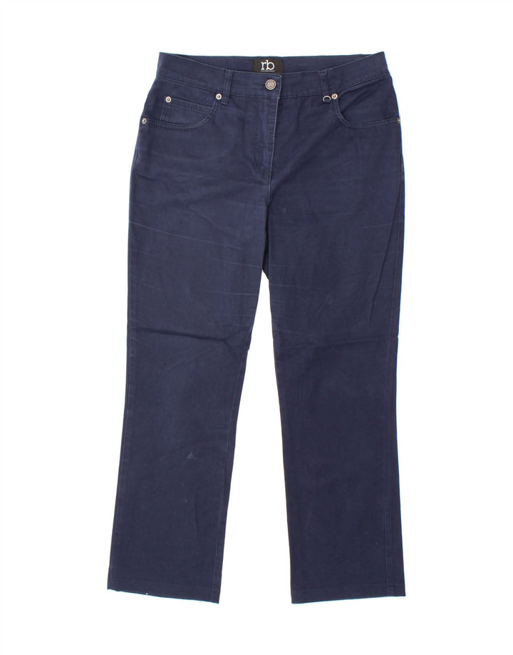 ROCCOBAROCCO Womens Casual Trousers  IT 44 Medium W30 L25  Navy Blue Vintage Roccobarocco and Second-Hand Roccobarocco from Messina Hembry 