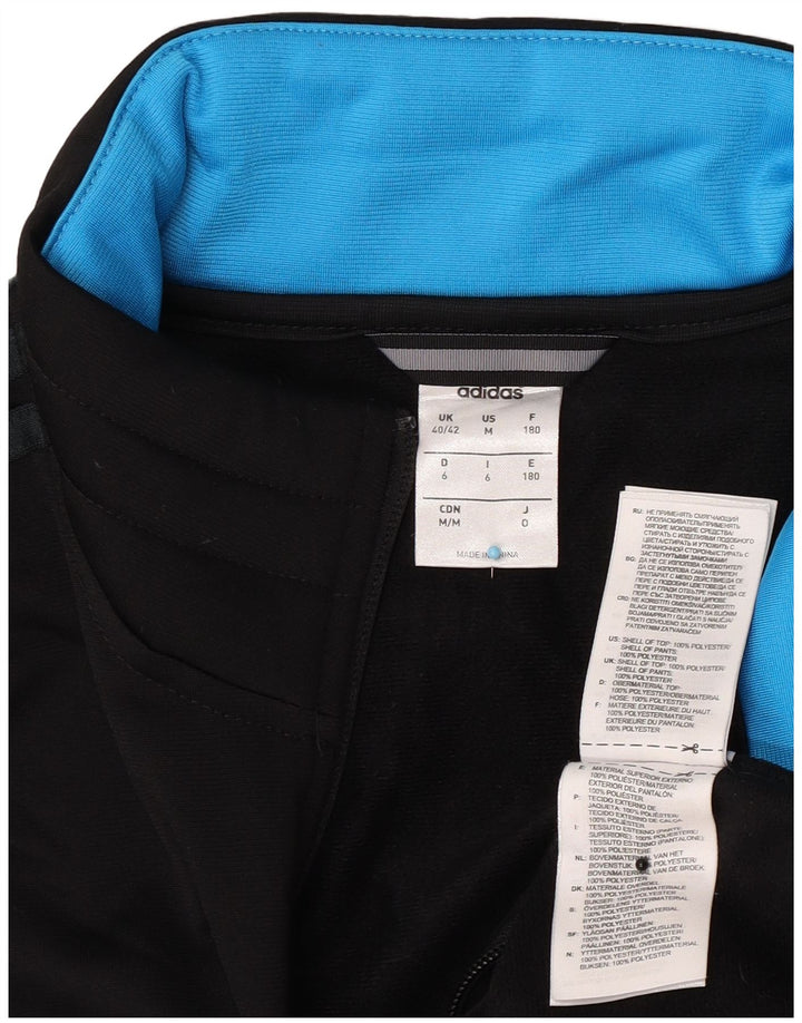 Adidas Mens Tracksuit Top Jacket UK 40/42 Medium Black Polyester