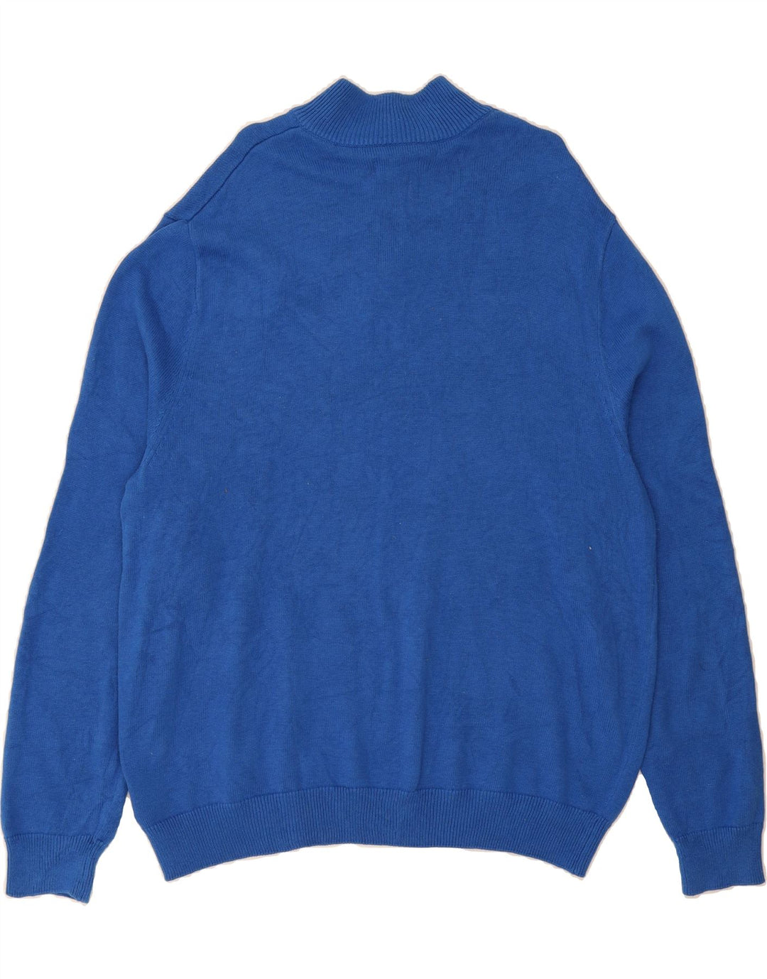 CHAPS Mens Zip Neck Jumper Sweater 2XL Blue Cotton Vintage Chaps and Second-Hand Chaps from Messina Hembry 
