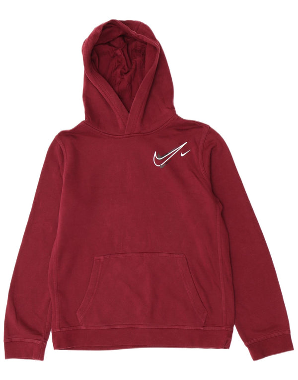 Nike Boys Graphic Regular Fit Hoodie Jumper 13-14 Years XL Burgundy Sports