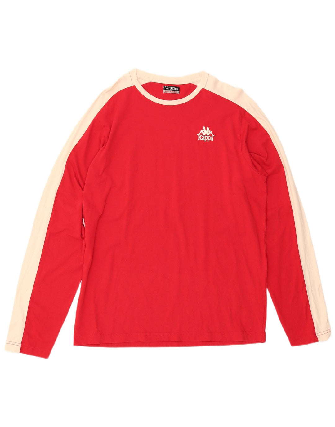 KAPPA Mens Top Long Sleeve XL Red Colourblock Cotton