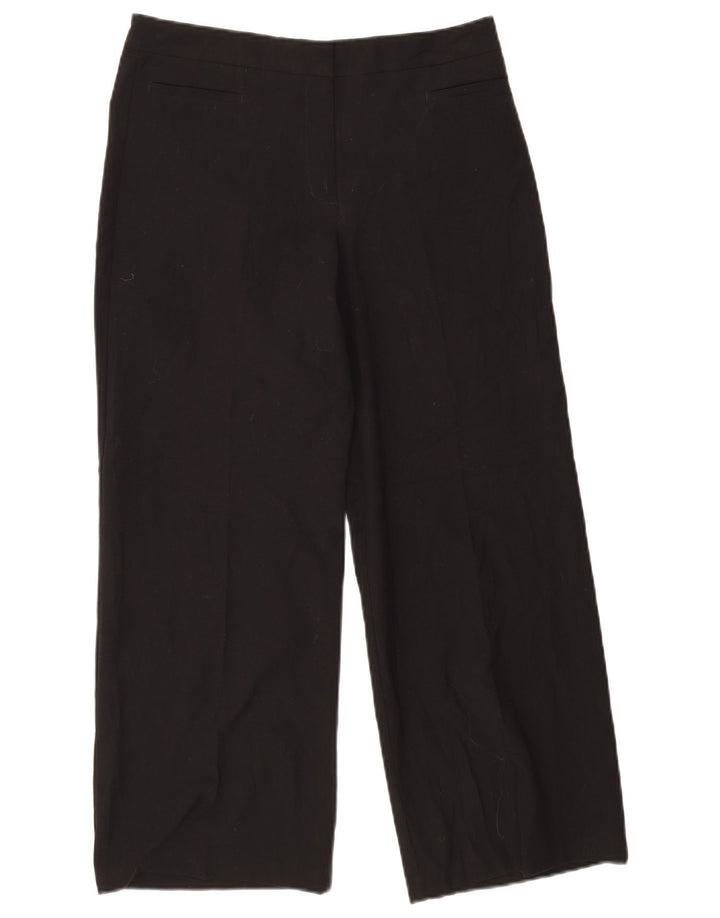 MARKS & SPENCER Womens Cropped Trousers UK 12 Medium W32 L27 Black