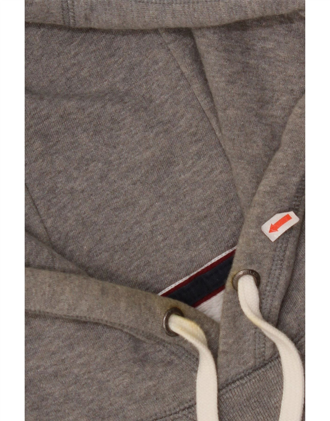 JACK WILLS Mens Graphic Hoodie Jumper Medium Grey Cotton