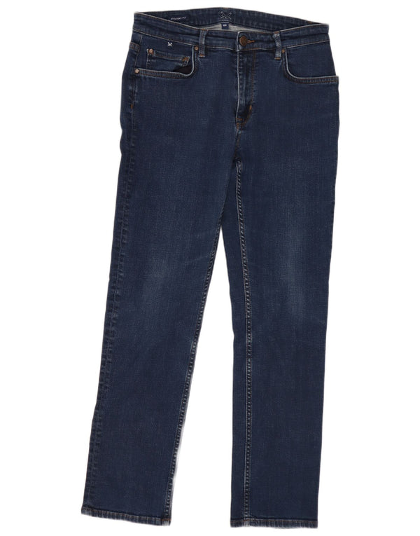 Crew Clothing Womens Straight Jeans UK 10 Small W27 L27 Navy Blue Cotton