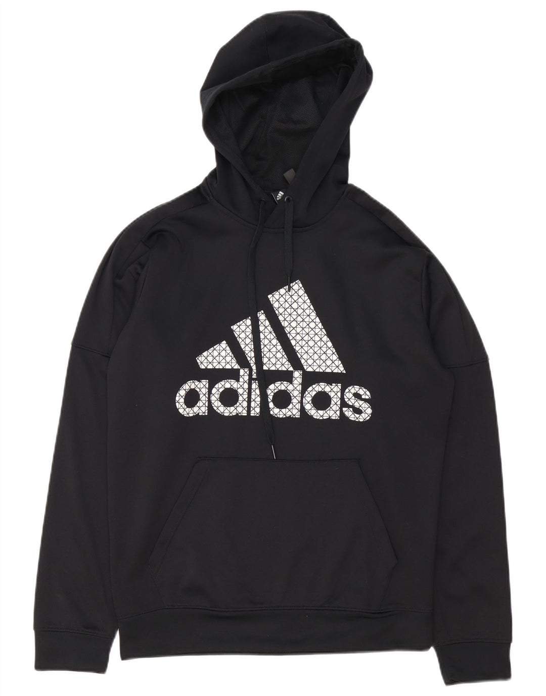 ADIDAS Mens Climawarm Graphic Hoodie Jumper Medium Black Polyester
