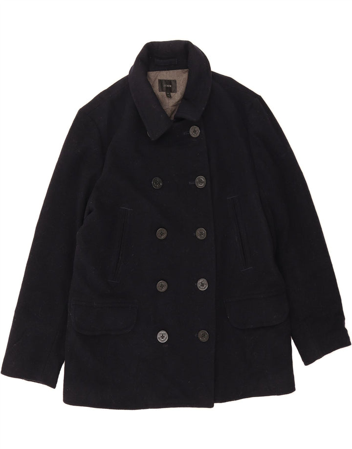 J. CREW Mens Pea Coat UK 42 XL Navy Blue Wool