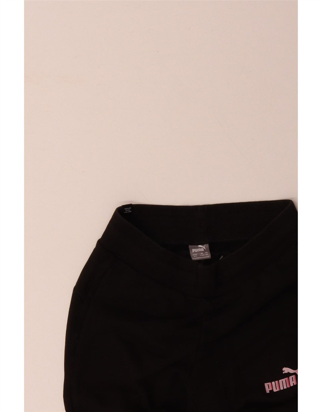 PUMA Girls Tracksuit Trousers Joggers 11-12 Years  Black Cotton