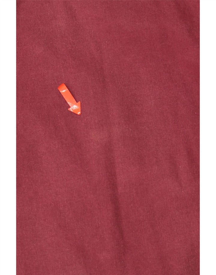 Wrangler Mens Shirt Medium Burgundy Cotton