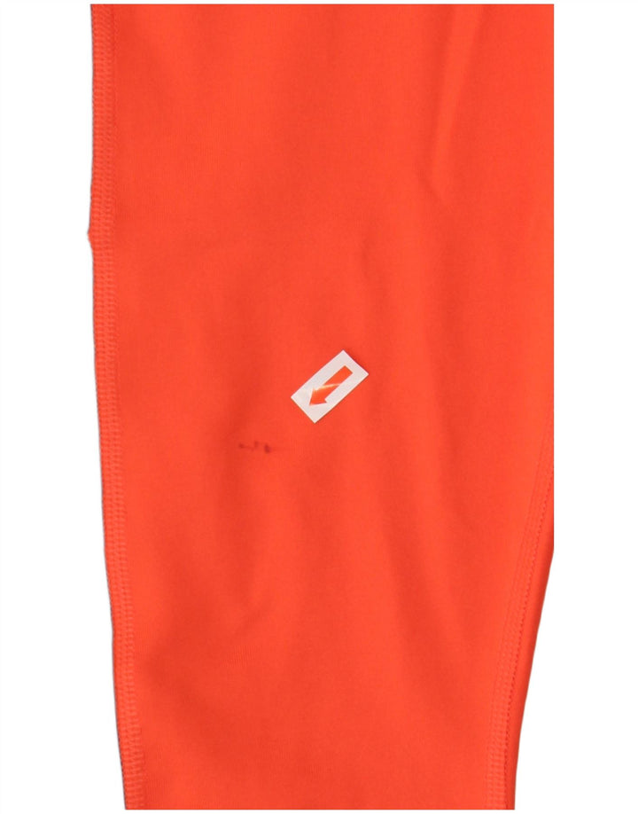 PUMA Womens Leggings UK 12 Medium  Orange Colourblock