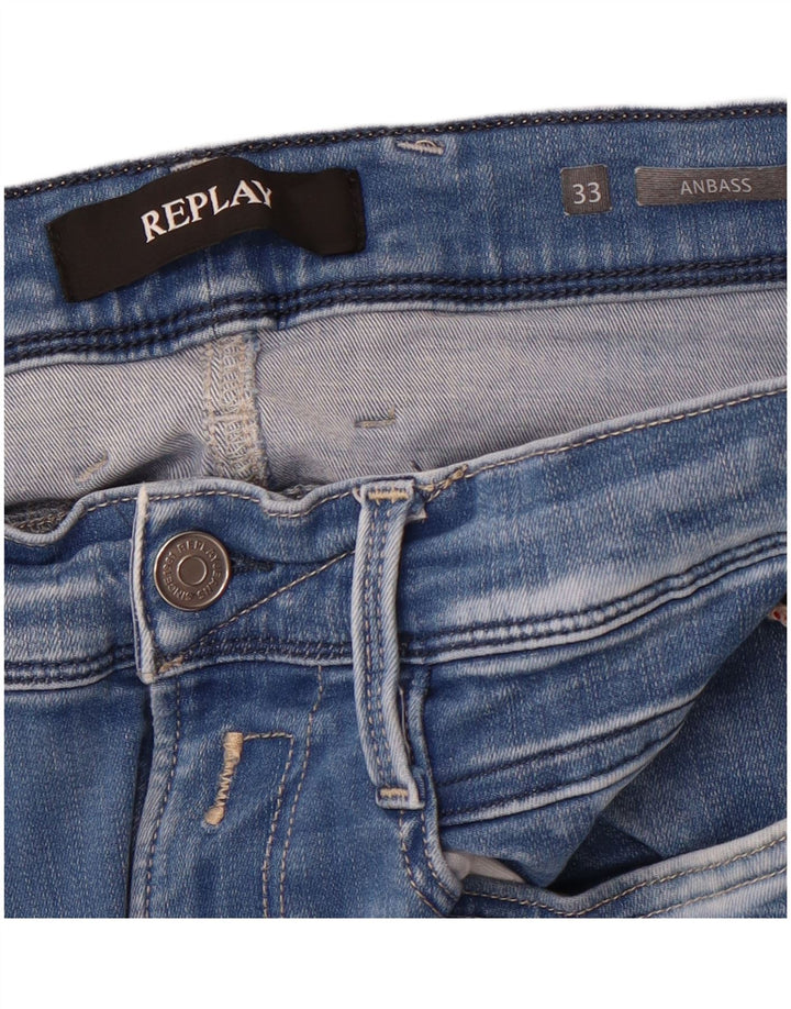 Replay Mens Anbass Slim Jeans W33 L29 Blue