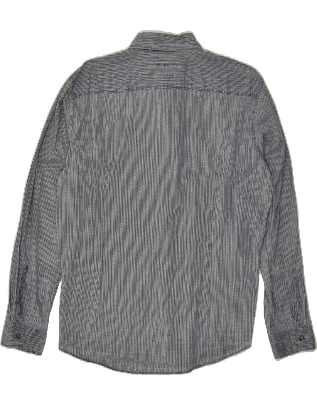 HUGO BOSS Mens Shirt Large Grey Chevron | Vintage Hugo Boss | Thrift | Second-Hand Hugo Boss | Used Clothing | Messina Hembry 