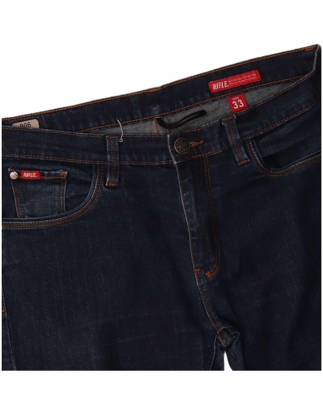 RIFLE Mens Slim Jeans W33 L28 Blue Cotton