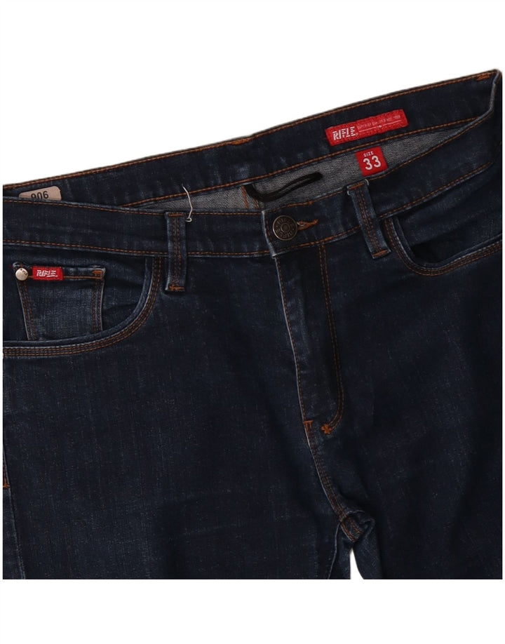 RIFLE Mens Slim Jeans W33 L28 Blue Cotton