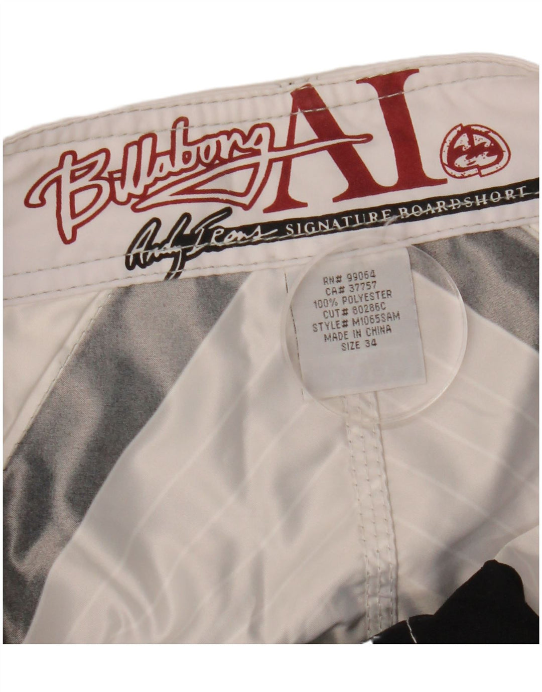 BILLABONG Mens Graphic Swimming Shorts Large Red Colourblock Polyester