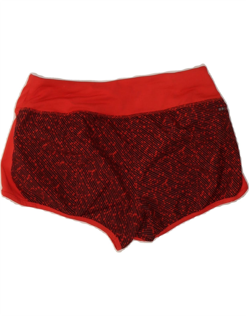 NIKE Womens Dri Fit Sport Shorts UK 10 Small  Red Colourblock Polyester Vintage Nike and Second-Hand Nike from Messina Hembry 