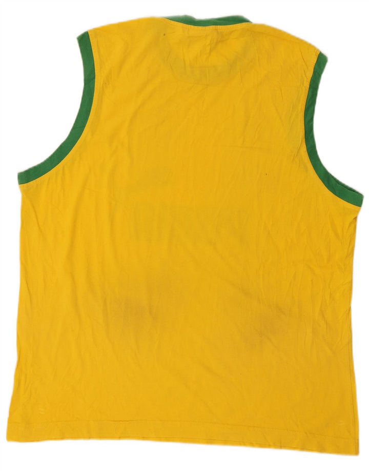 PUMA Mens Graphic Vest Top 2XL Yellow