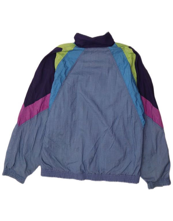 PUMA Mens Tracksuit Top Jacket Medium Blue Colourblock Polyamide