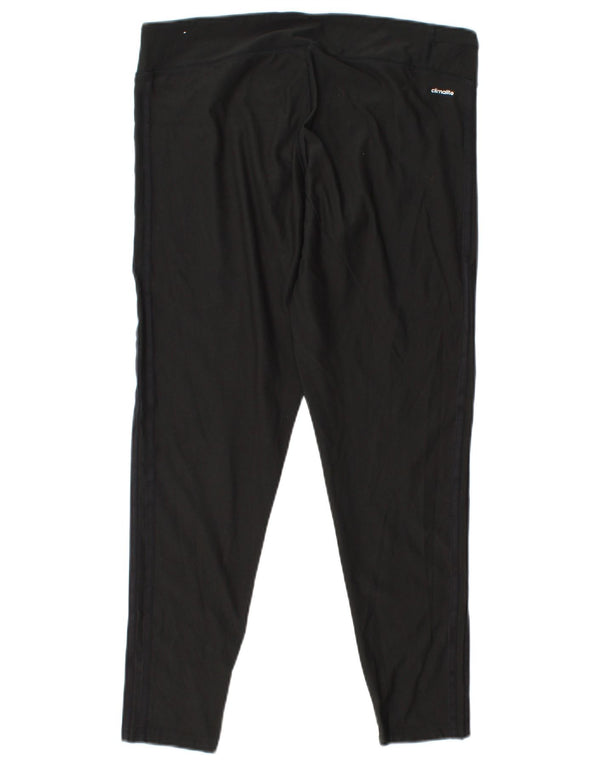 ADIDAS Womens Climalite Leggings UK 14 Large  Black Polyester