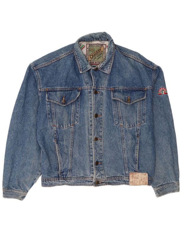 Quarry Mens Denim Jacket UK 42 XL Blue