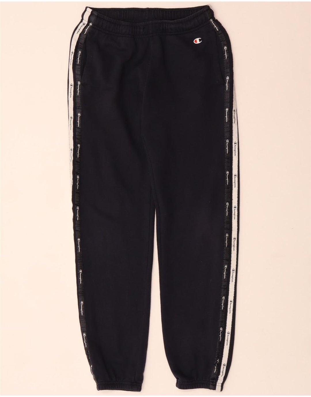 CHAMPION Boys Tracksuit Trousers Joggers 11-12 Years Large Navy Blue