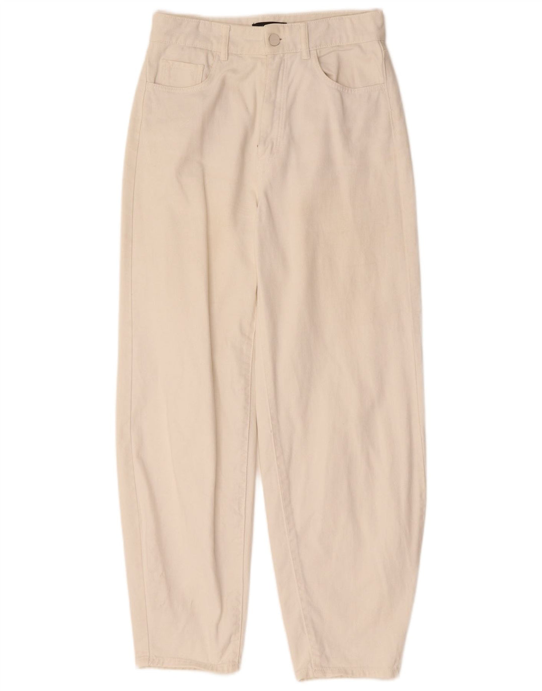 MASSIMO DUTTI Womens High Waist Tapered Jeans EU 36 XS W26 L28 White