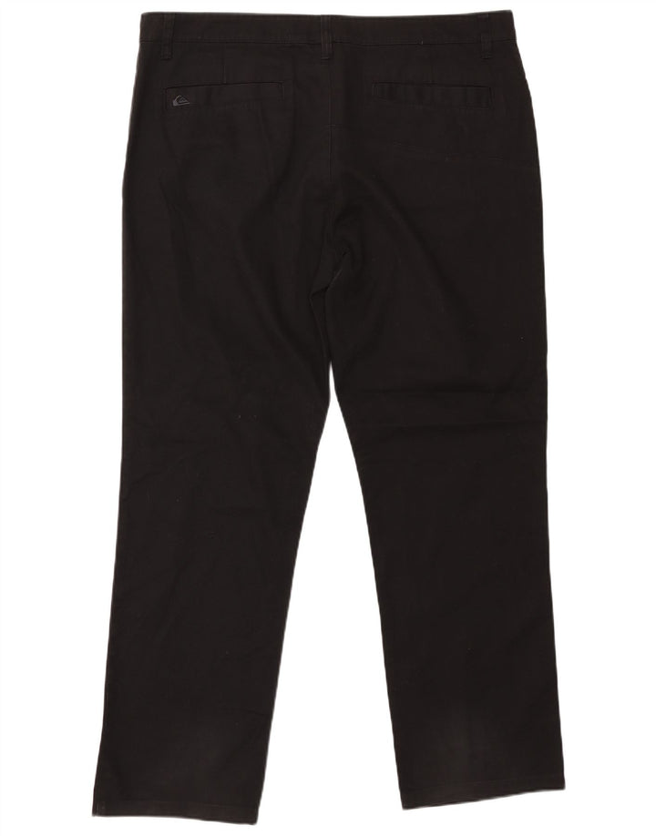 QUIKSILVER Mens Straight Chino Trousers W38 L31 Black Polyester