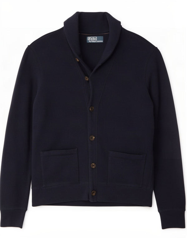 Polo Ralph Lauren Mens Cardigan Sweater Small Navy Blue Cotton