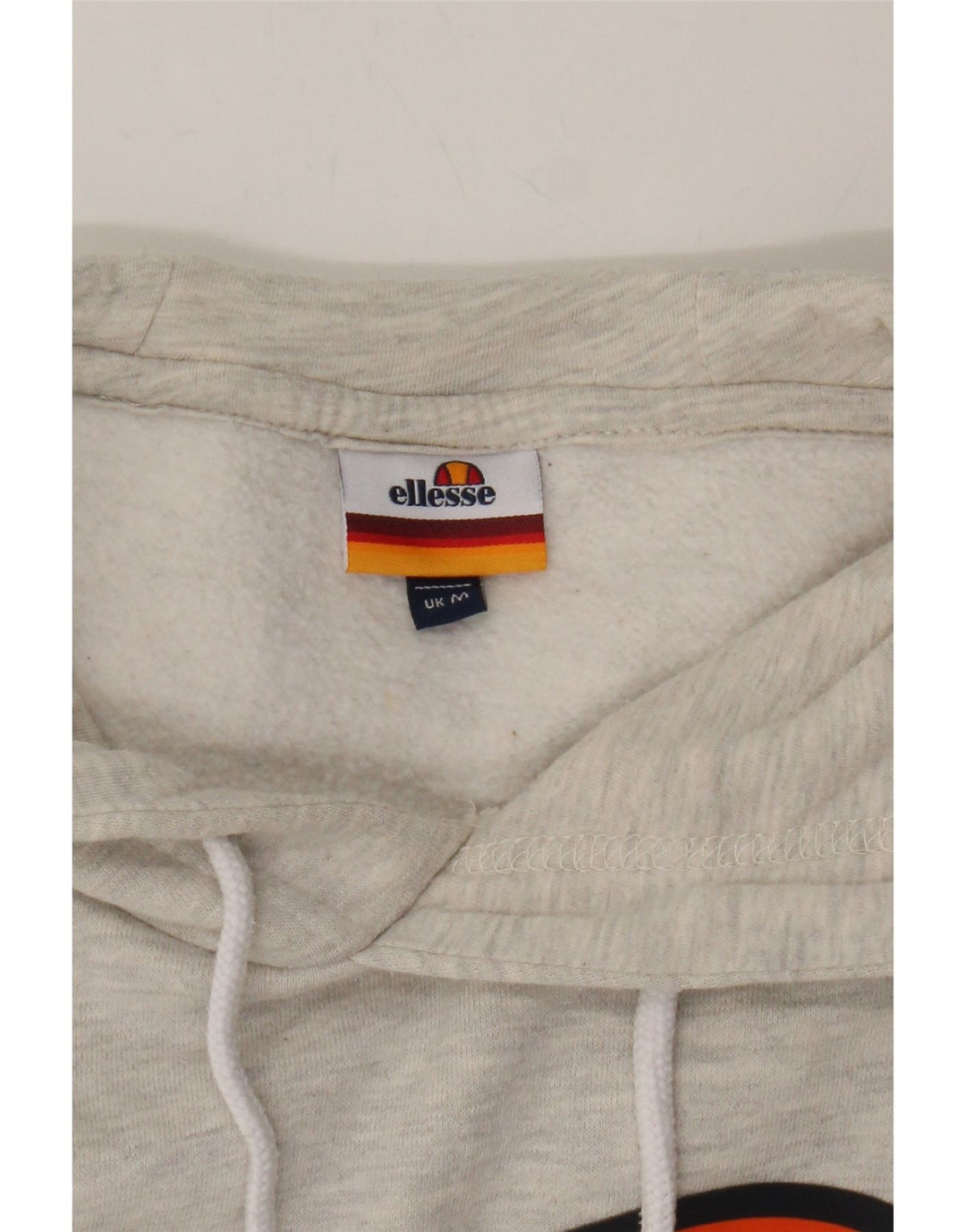 ELLESSE Mens Graphic Hoodie Jumper Medium Grey Cotton Vintage Ellesse and Second-Hand Ellesse from Messina Hembry 