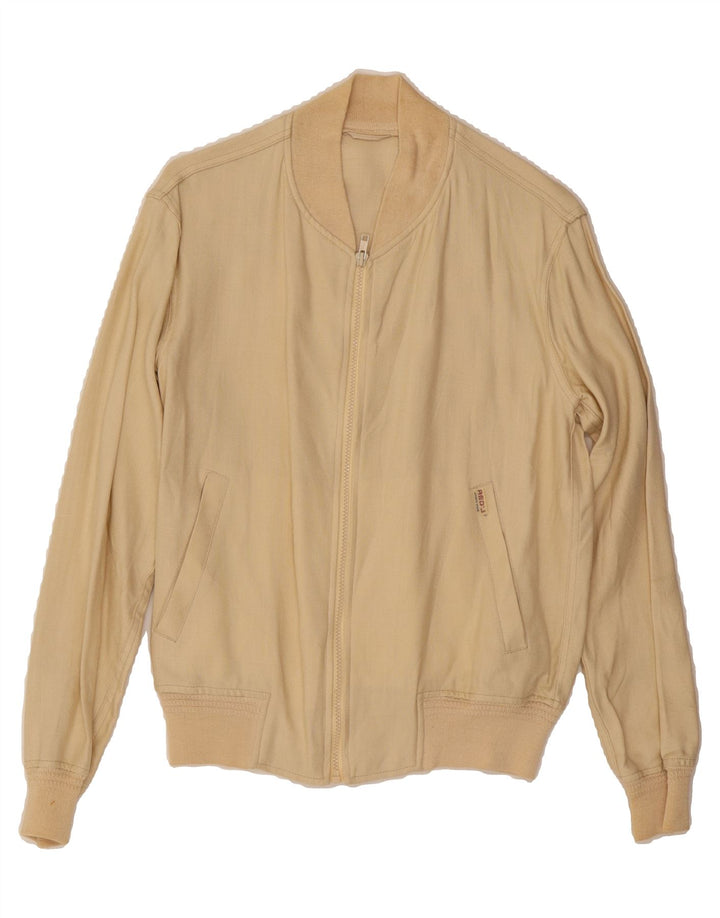 VINTAGE Womens Bomber Jacket IT 52 XL Beige Vintage Vintage and Second-Hand Vintage from Messina Hembry 
