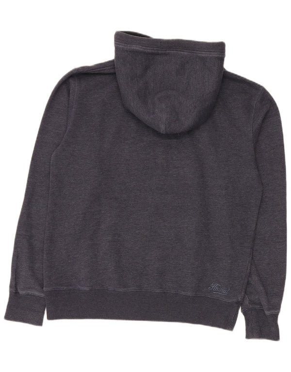 Animal Mens Graphic Hoodie Jumper Large Navy Blue Cotton