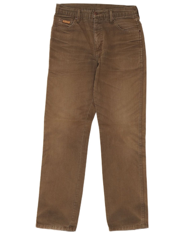 WRANGLER Mens Texas Straight Casual Trousers W32 L32 Brown Cotton
