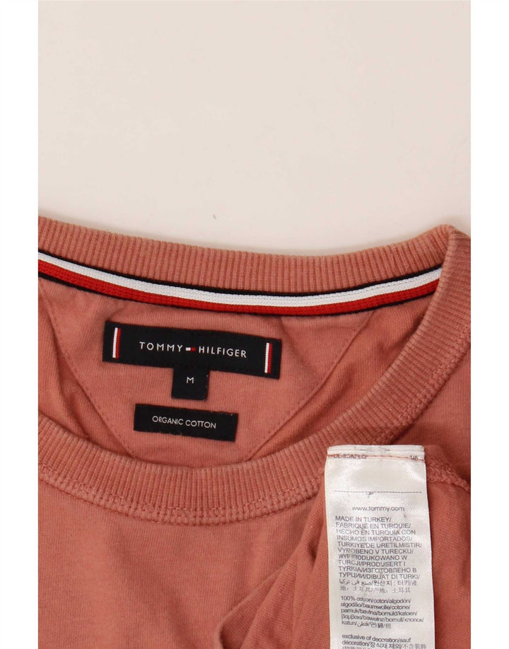 Tommy Hilfiger Mens T-Shirt Top Medium Brown Cotton
