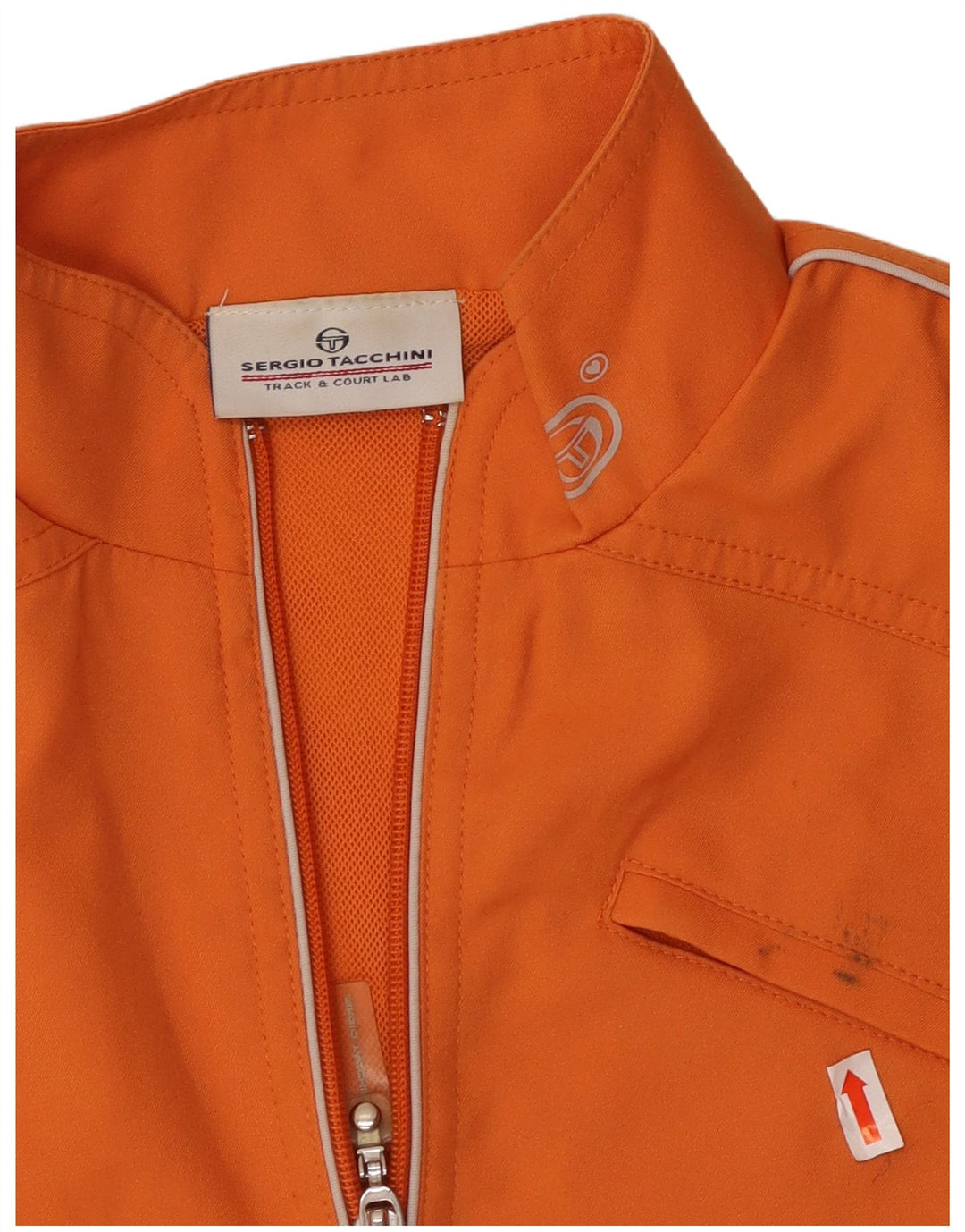 Sergio Tacchini Womens Tracksuit Top Jacket IT 44 Medium Orange Polyester