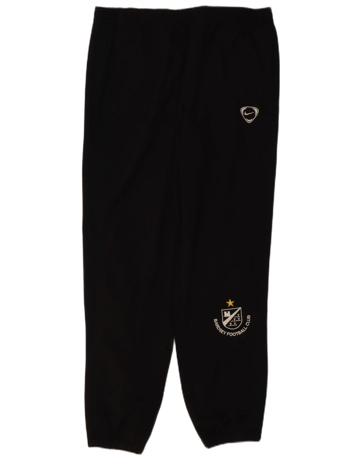 NIKE Mens Tracksuit Trousers Joggers Medium Black Colourblock Polyester
