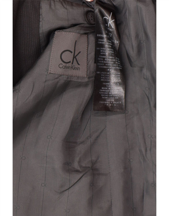 Calvin Klein Mens 2 Button Blazer Jacket IT 52 XL Grey Wool