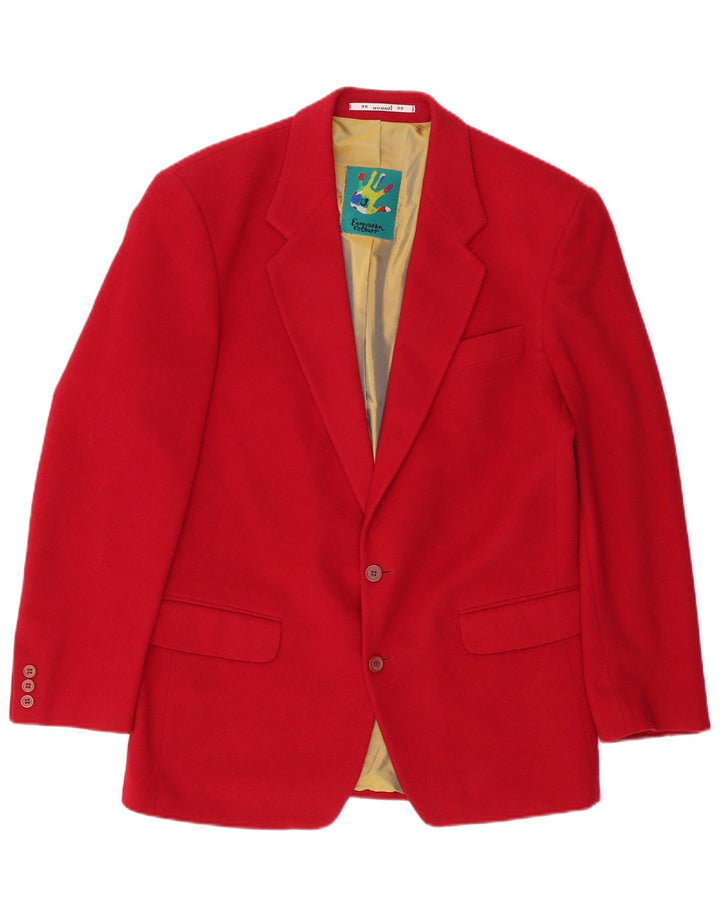 Avanti Mens 2 Button Blazer Jacket UK 38 Medium Red Wool