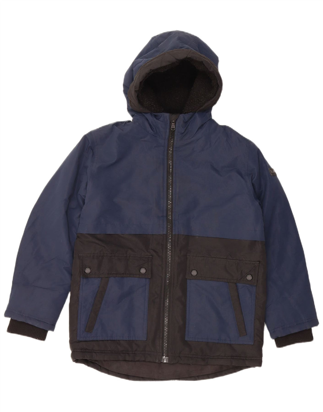 MICHAEL KORS Boys Windbreaker Jacket 10-11 Years Navy Blue Colourblock