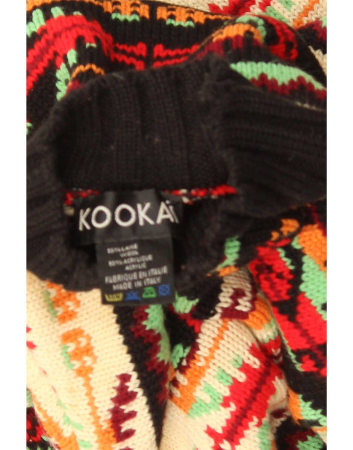 Kookai Womens Turtle Neck Jumper Sweater UK 16 Large Multicoloured