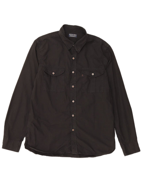 RALPH LAUREN Mens Shirt Large Black Cotton