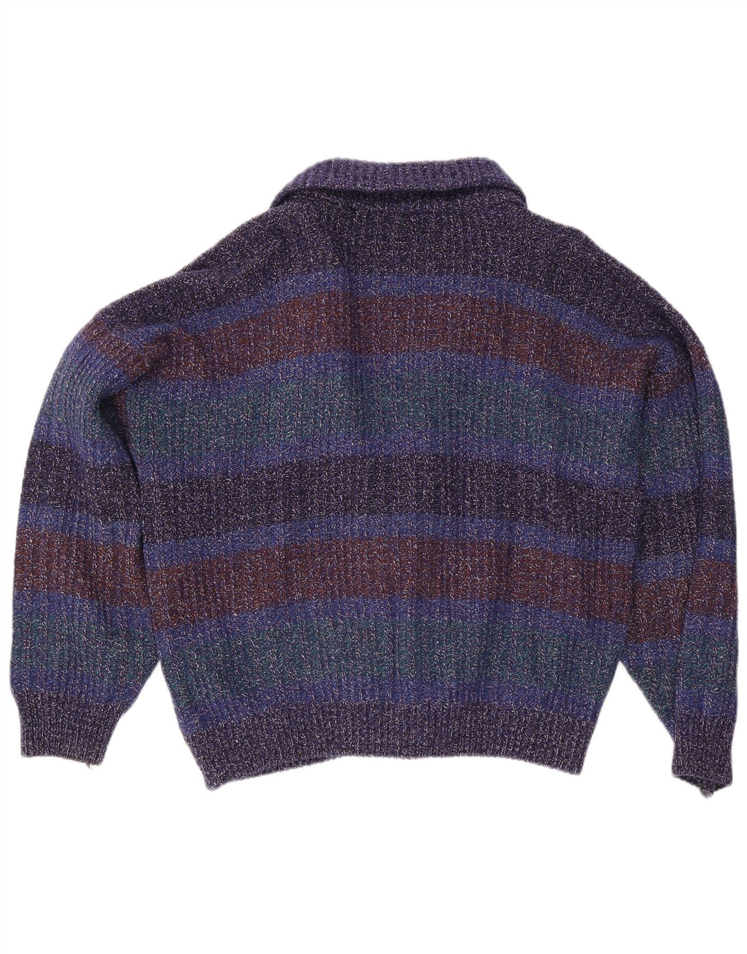 Vintage Mens Cardigan Sweater IT 52 Large Multicoloured Flecked Wool